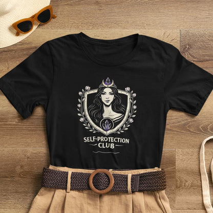 Amethyst Mystic Self - Protection Club Shirt – Personalized Spiritual Women’s Group Tee - Spirit Stitch