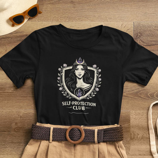 Amethyst Mystic Self - Protection Club Shirt – Personalized Spiritual Women’s Group Tee - Spirit Stitch
