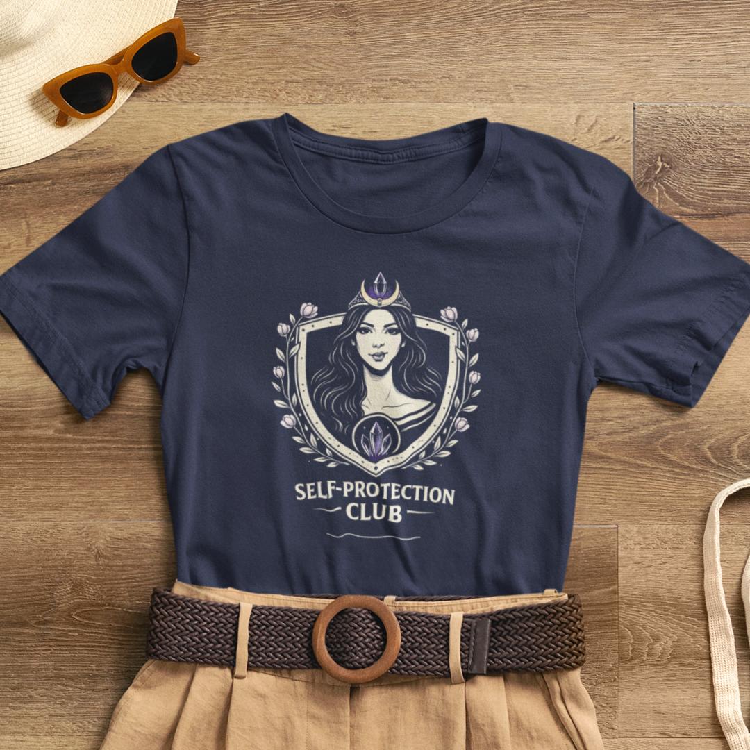 Amethyst Mystic Self - Protection Club Shirt – Personalized Spiritual Women’s Group Tee - Spirit Stitch