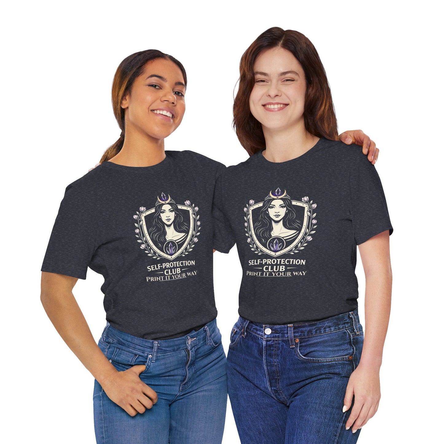 Amethyst Mystic Self - Protection Club Shirt – Personalized Spiritual Women’s Group Tee - Spirit Stitch