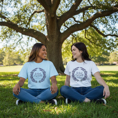 Be Kind to Yourself T-Shirt | Lavender Wreath Self - Love Tee - Spirit Stitch