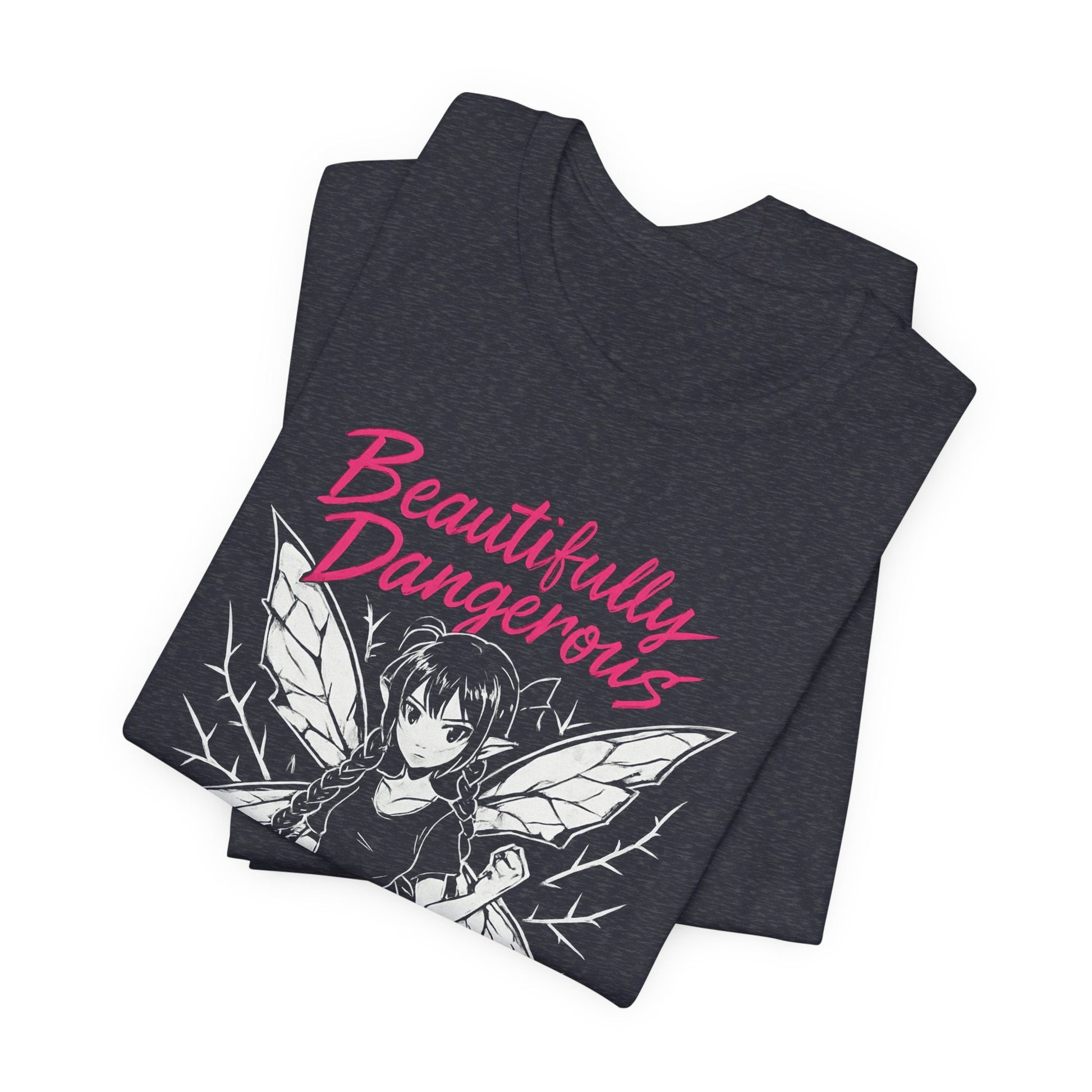 Beautifully Dangerous – Gothic Anime Fairy T-Shirt, Dark Angel Graphic Tee, Soft Rebel Aesthetic Shirt for Women - Spirit Stitch