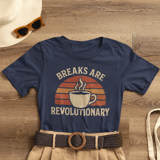 Breaks Are Revolutionary Shirt | Coffee Self - Care Tee | Rest Is Radical Top | Gentle Rebels Collection - Spirit Stitch