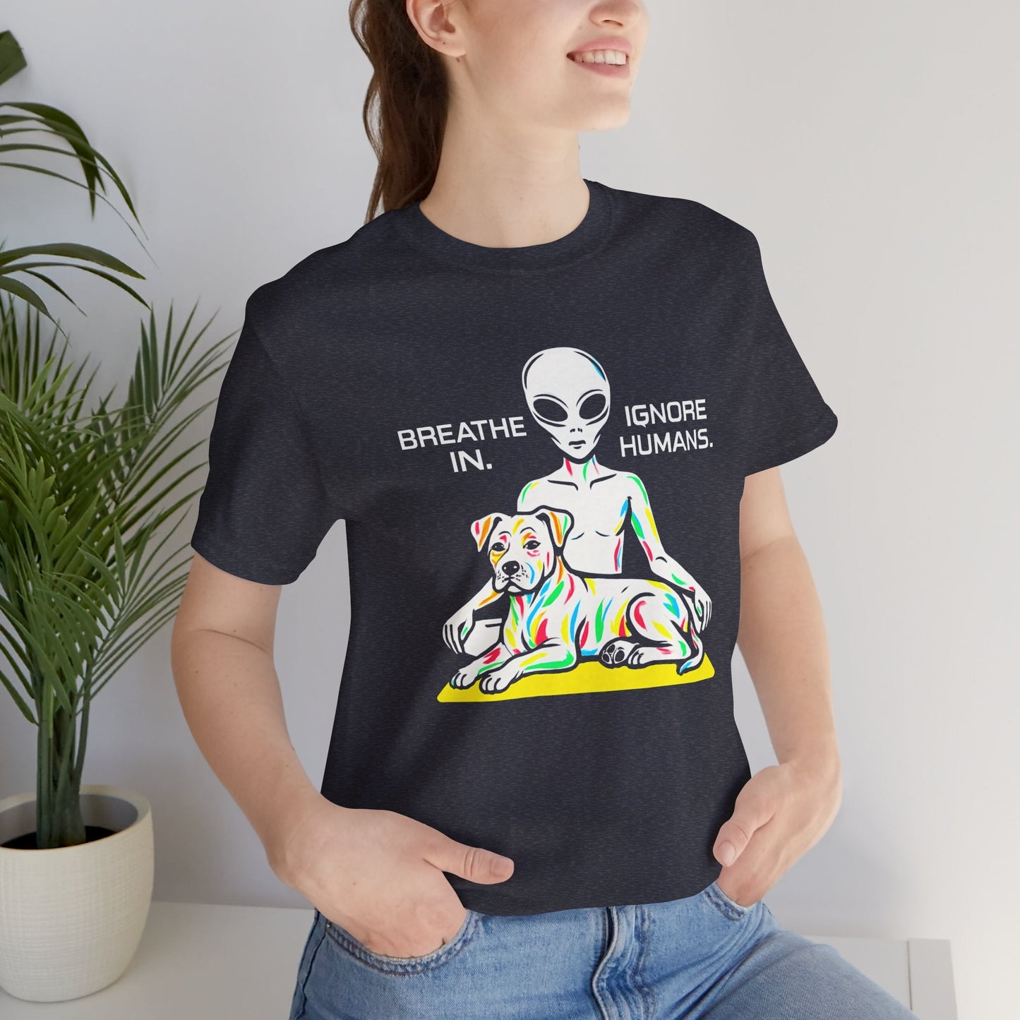 Breathe In Ignore Humans Shirt – Funny Introvert Tee for Soft - Energy Souls - I  Gift for International Self-Care Day.