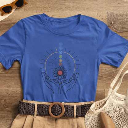 Chakra Energy Alignment Tee – Healing Hands & Aura T-Shirt - Spirit Stitch