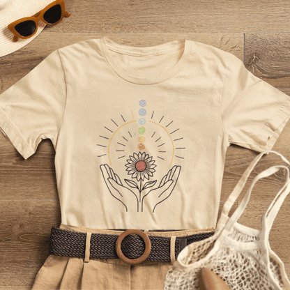 Chakra Energy Alignment Tee – Healing Hands & Aura T-Shirt - Spirit Stitch