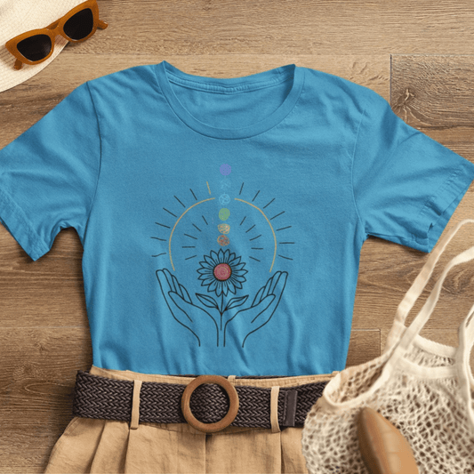Chakra Energy Alignment Tee – Healing Hands & Aura T-Shirt - Spirit Stitch