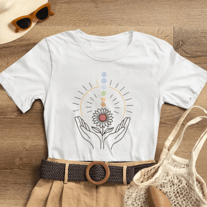 Chakra Energy Alignment Tee – Healing Hands & Aura T-Shirt - Spirit Stitch