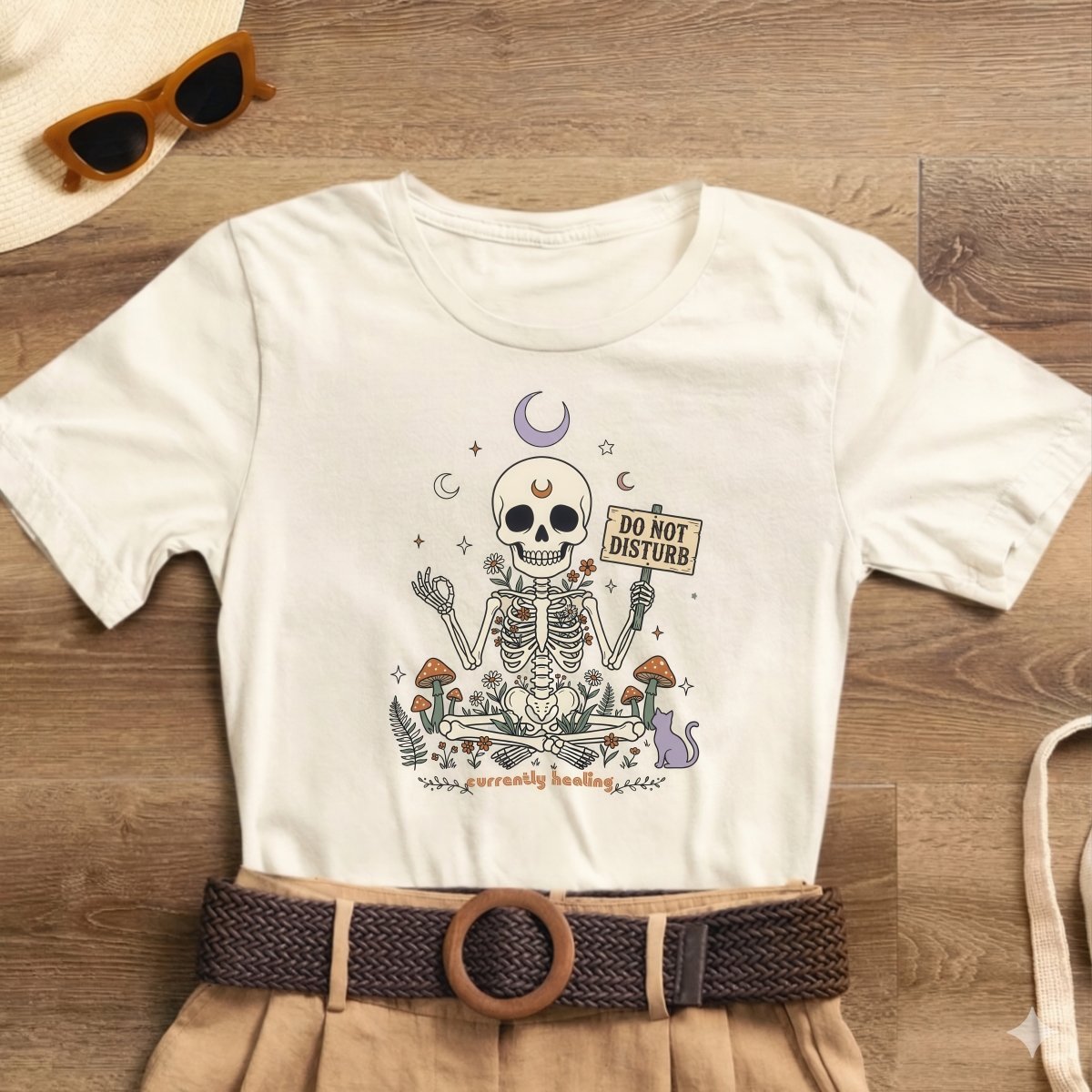 Currently Healing Skeleton Tee | Spirit Stitch - Spirit Stitch. Gift for International Self-Care Day.