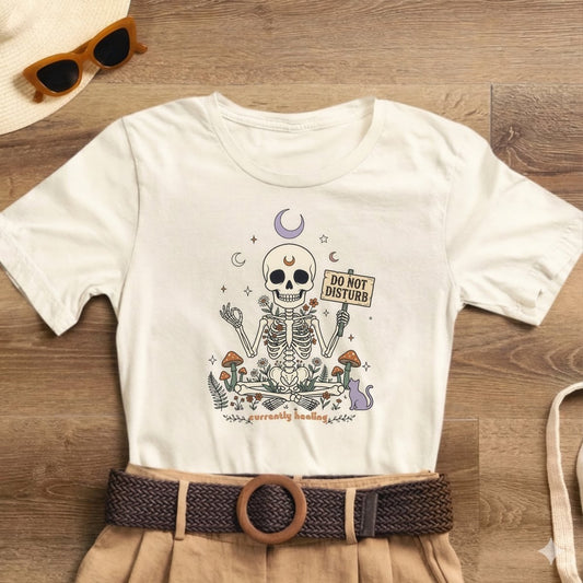 Currently Healing Skeleton Tee | Spirit Stitch - Spirit Stitch. Gift for International Self-Care Day.