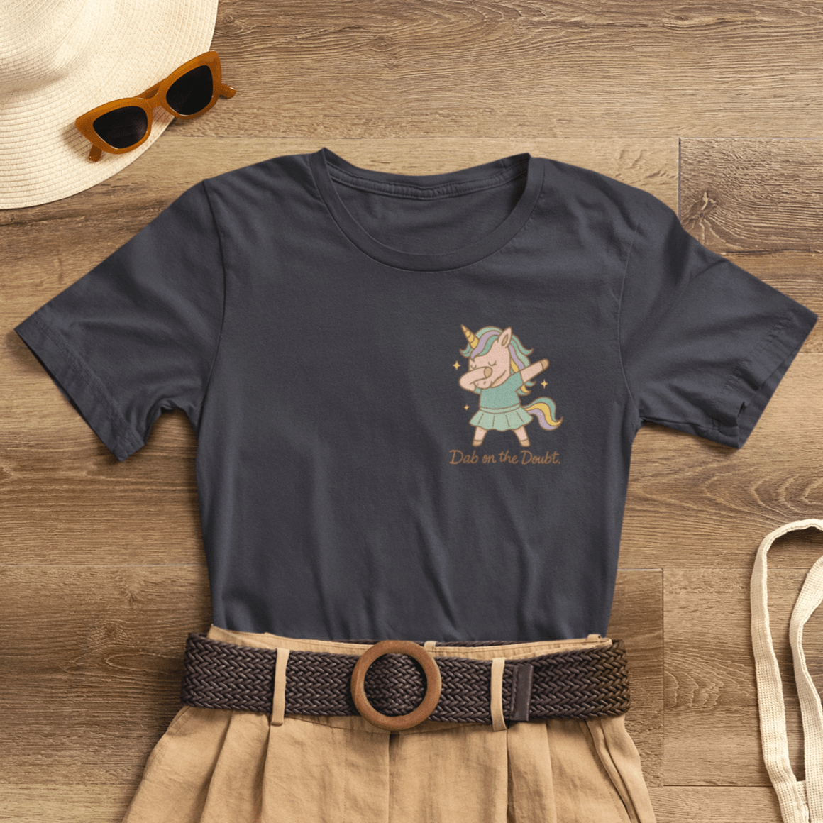 “Doubt on the Dabble” Unicorn T-Shirt – Funny Empowerment Tee for Soft Rebels - Spirit Stitch