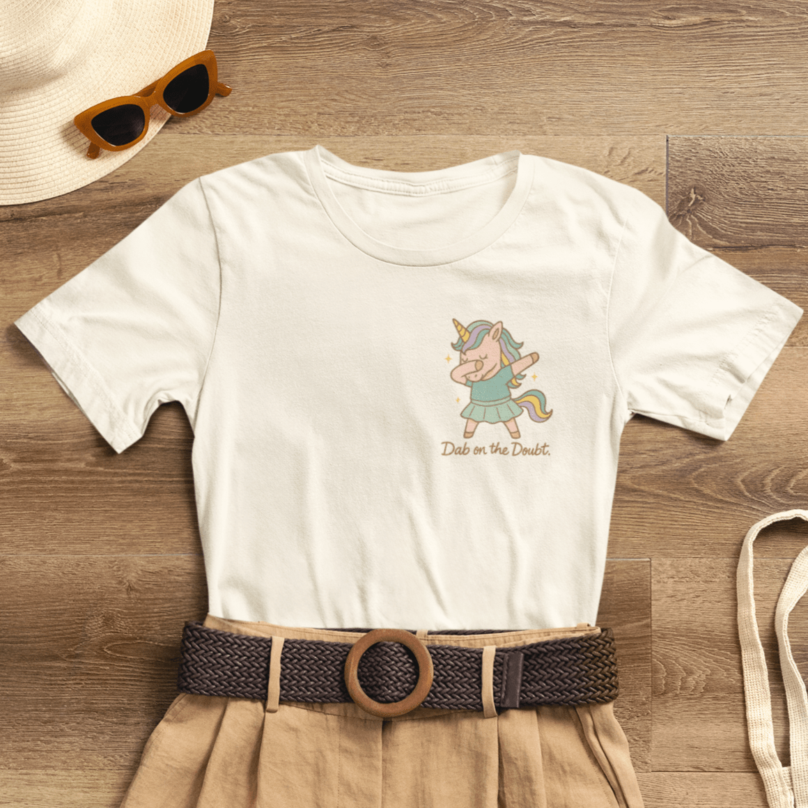“Doubt on the Dabble” Unicorn T-Shirt – Funny Empowerment Tee for Soft Rebels - Spirit Stitch