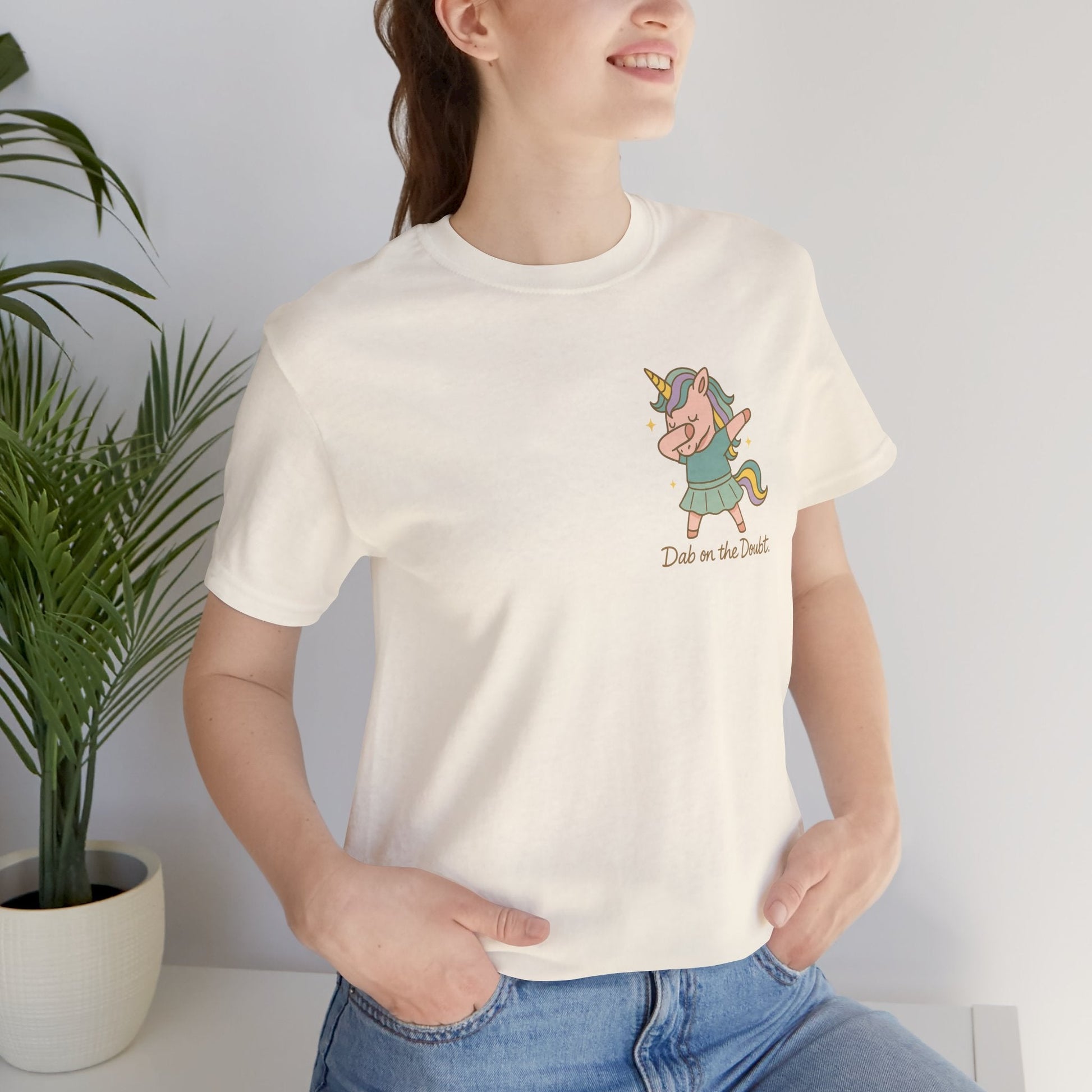 “Doubt on the Dabble” Unicorn T-Shirt – Funny Empowerment Tee for Soft Rebels - Spirit Stitch