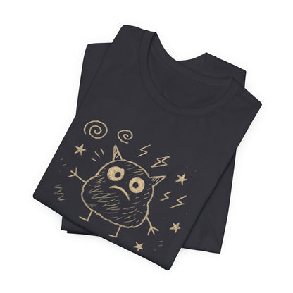 Funny mental health boundary T-shirt featuring emotional gremlins design, comfortable cotton fabric, and casual fit.