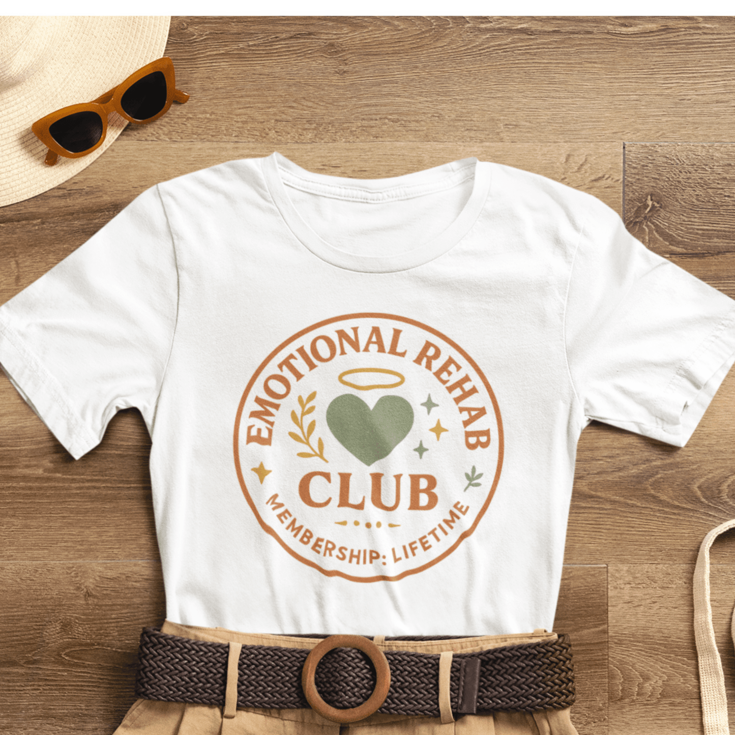 Emotional Rehab Club Shirt – Vintage Self - Care Graphic Tee - Spirit Stitch