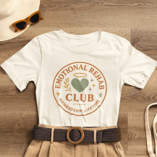 Emotional Rehab Club Shirt – Vintage Self - Care Graphic Tee - Spirit Stitch