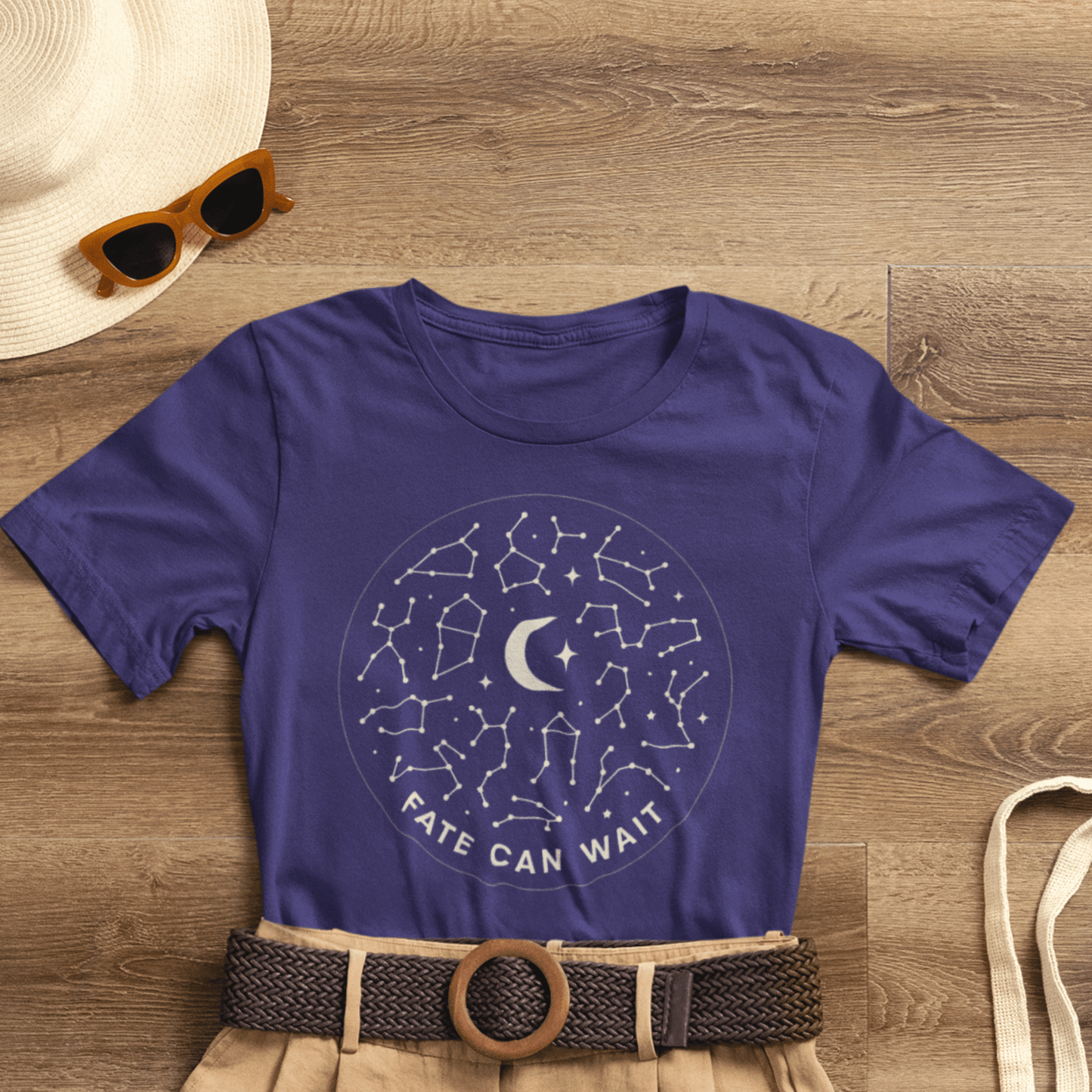 Fate Can Wait Shirt – Celestial Constellation Graphic Tee, Cosmic Moon T-Shirt, Astrology Inspired Top - Spirit Stitch