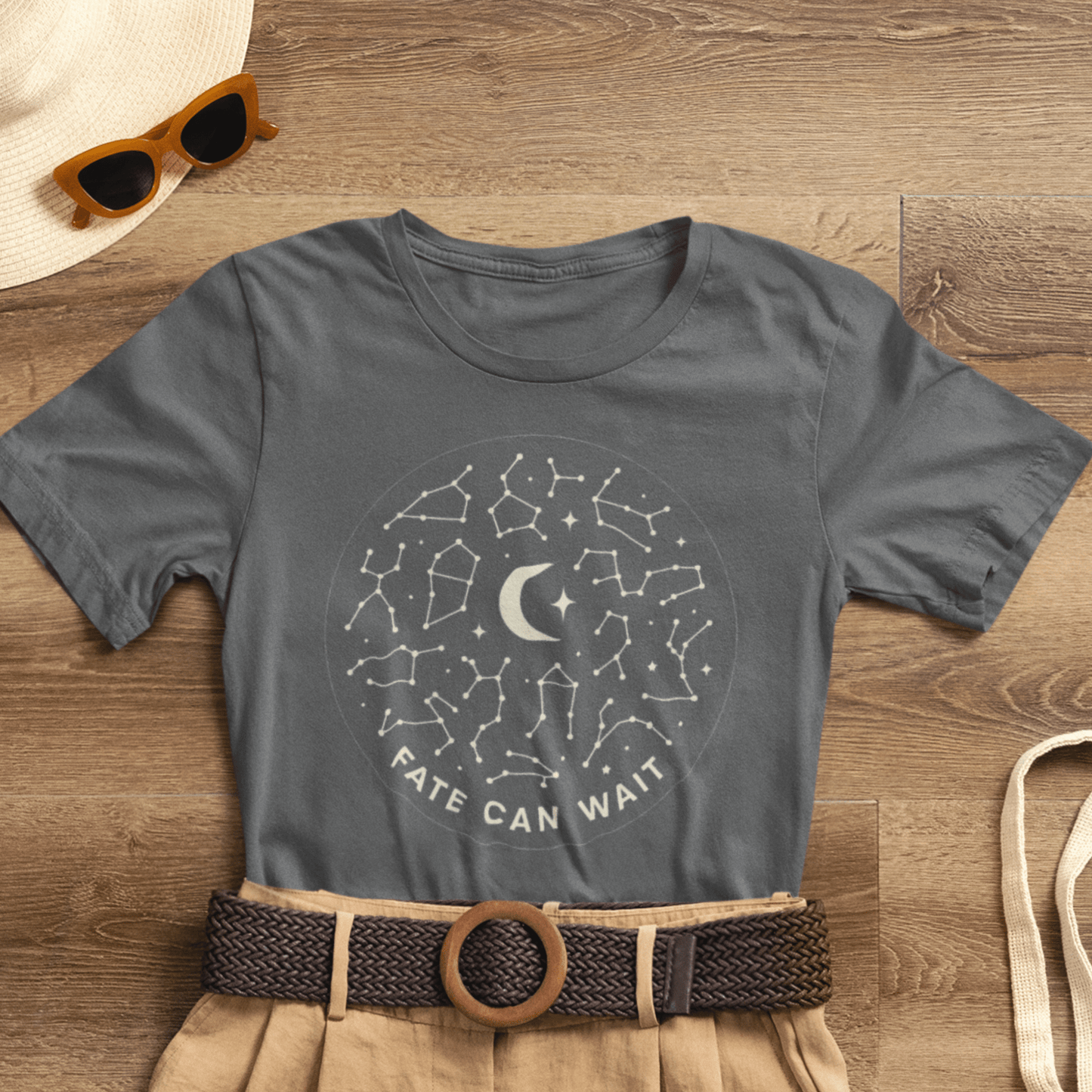 Fate Can Wait Shirt – Celestial Constellation Graphic Tee, Cosmic Moon T-Shirt, Astrology Inspired Top - Spirit Stitch