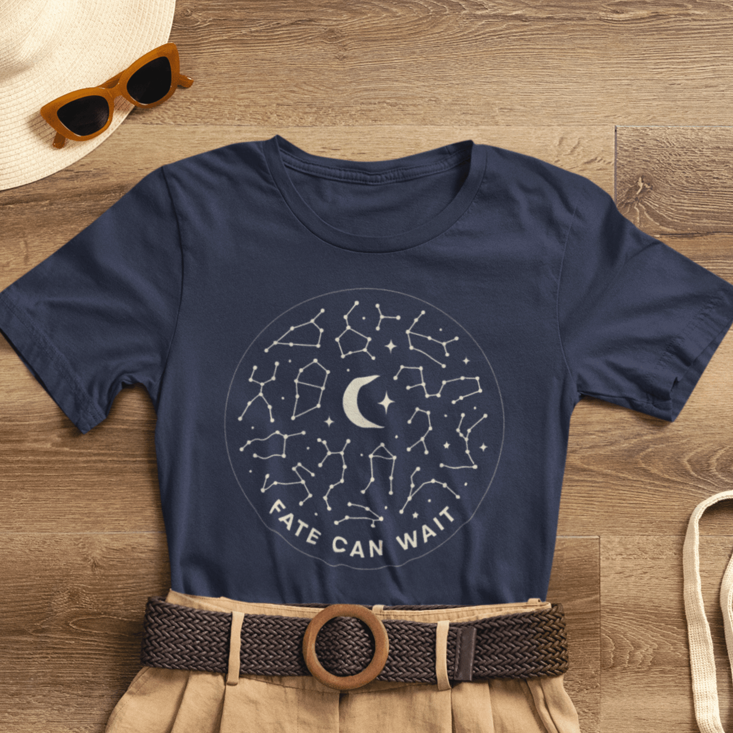 Fate Can Wait Shirt – Celestial Constellation Graphic Tee, Cosmic Moon T-Shirt, Astrology Inspired Top - Spirit Stitch