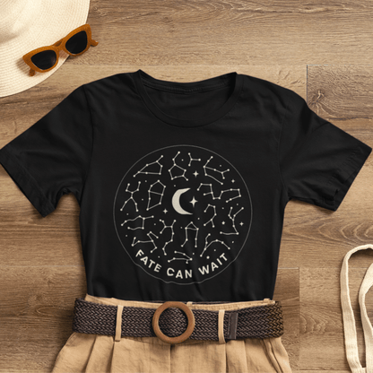 Fate Can Wait Shirt – Celestial Constellation Graphic Tee, Cosmic Moon T-Shirt, Astrology Inspired Top - Spirit Stitch