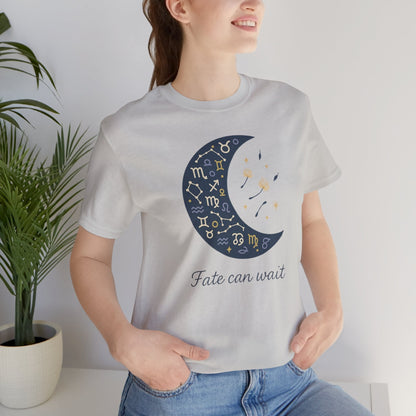 Fate Can Wait Shirt | Celestial Patience Tee | Zodiac Moon Graphic | Gentle Rebels Collection - Spirit Stitch
