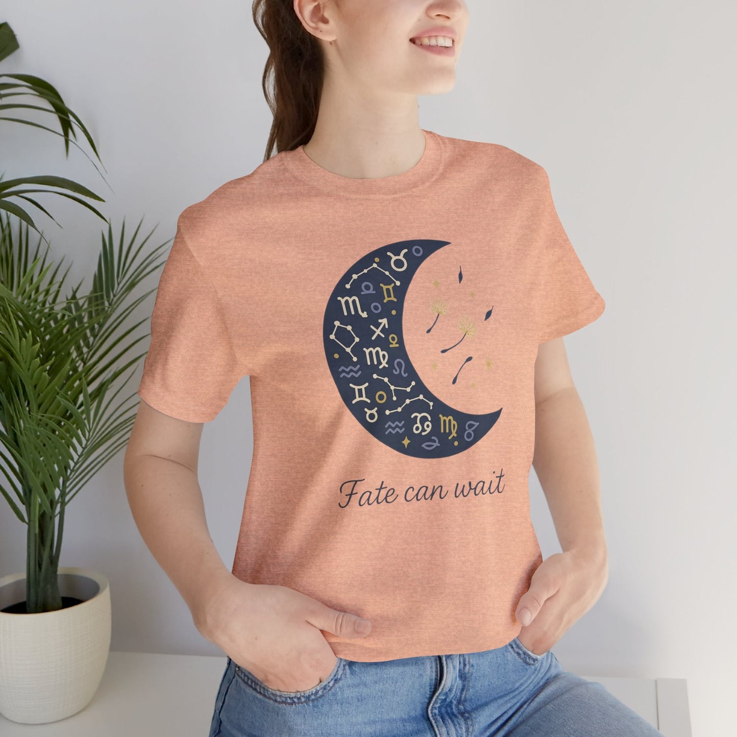 Fate Can Wait Shirt | Celestial Patience Tee | Zodiac Moon Graphic | Gentle Rebels Collection - Spirit Stitch