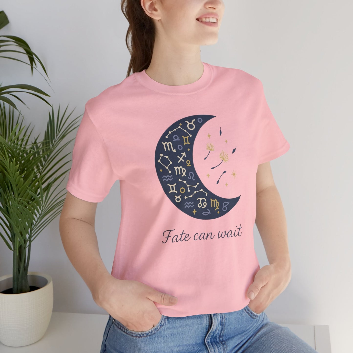 Fate Can Wait Shirt | Celestial Patience Tee | Zodiac Moon Graphic | Gentle Rebels Collection - Spirit Stitch