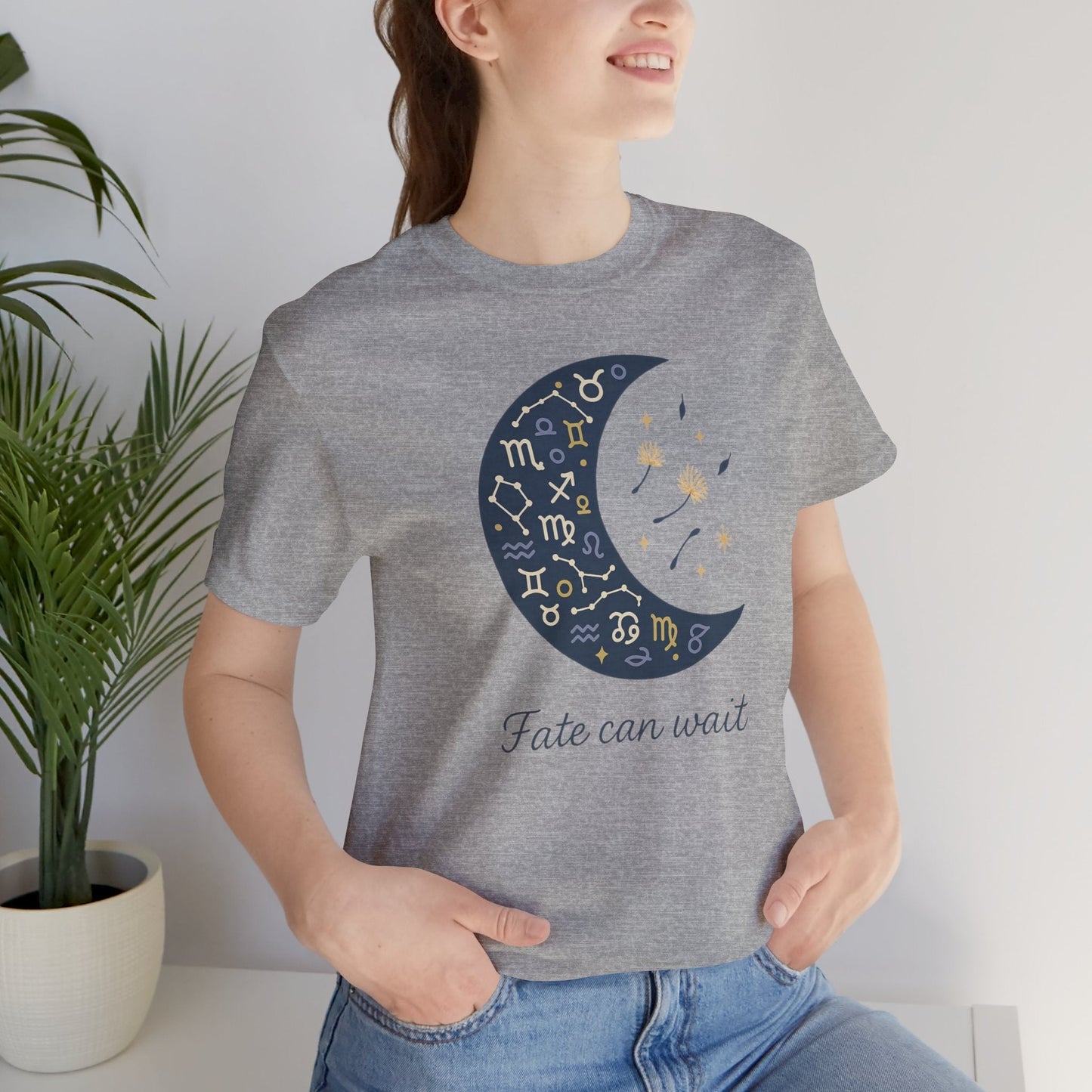 Fate Can Wait Shirt | Celestial Patience Tee | Zodiac Moon Graphic | Gentle Rebels Collection - Spirit Stitch