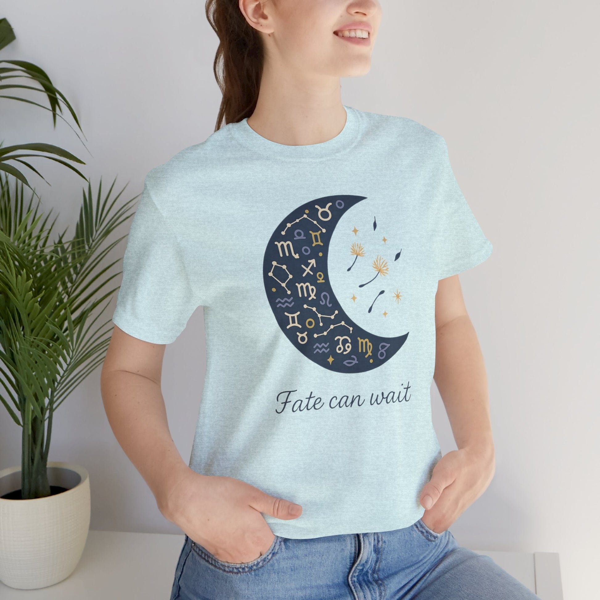 Fate Can Wait Shirt | Celestial Patience Tee | Zodiac Moon Graphic | Gentle Rebels Collection - Spirit Stitch