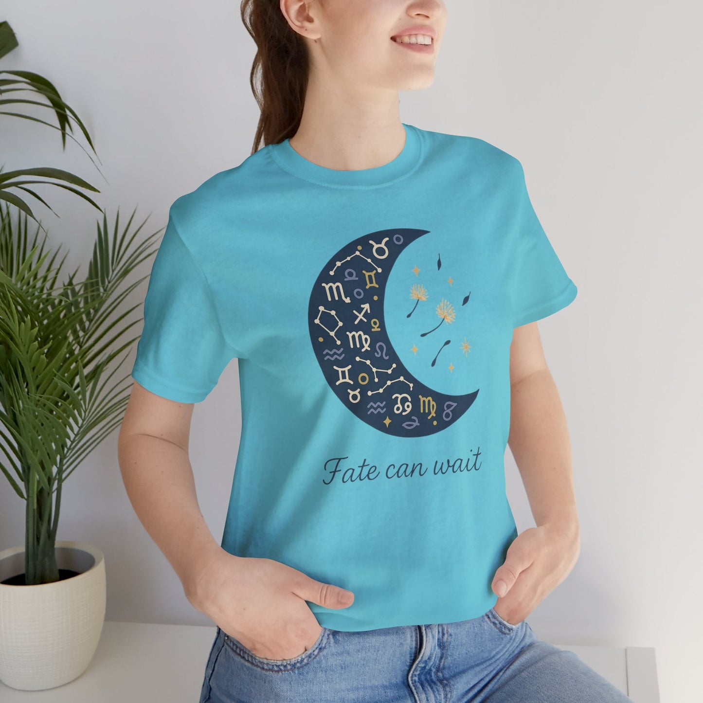 Fate Can Wait Shirt | Celestial Patience Tee | Zodiac Moon Graphic | Gentle Rebels Collection - Spirit Stitch