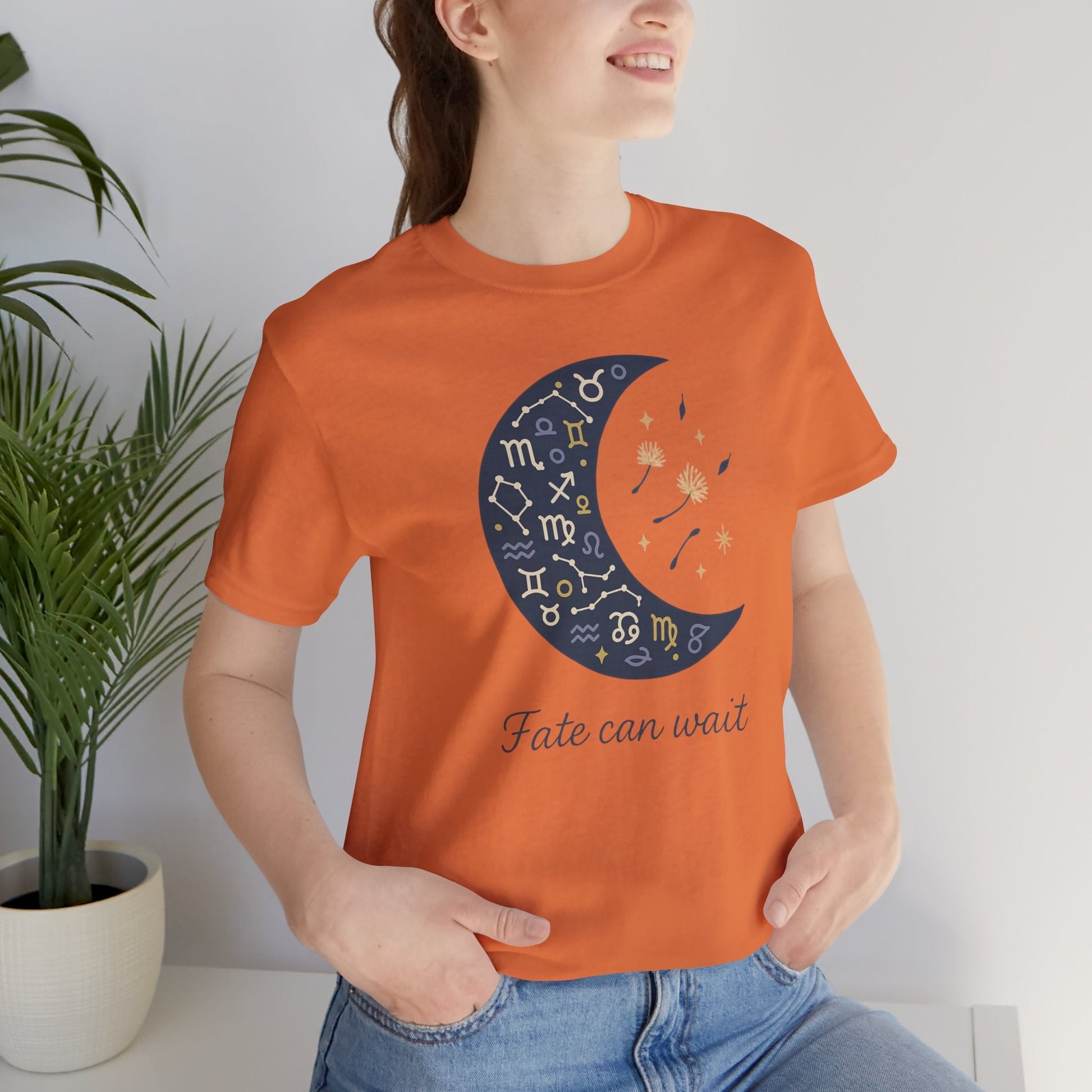 Fate Can Wait Shirt | Celestial Patience Tee | Zodiac Moon Graphic | Gentle Rebels Collection - Spirit Stitch