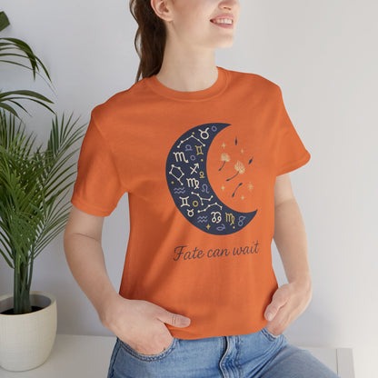 Fate Can Wait Shirt | Celestial Patience Tee | Zodiac Moon Graphic | Gentle Rebels Collection - Spirit Stitch