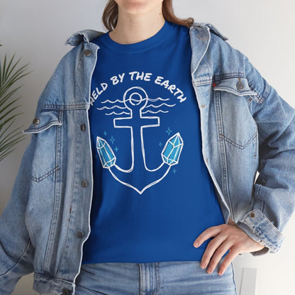 Held by the Earth Shirt | Classic Heavy Cotton Tee | Anchor Crystal Tee | Grounding Gift | Earth Energy Shirt - Spirit Stitch
