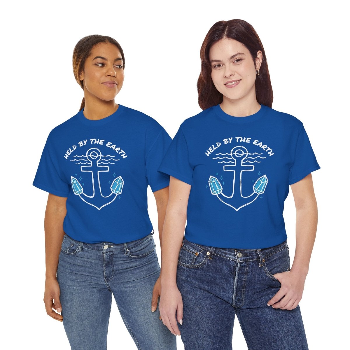Held by the Earth Shirt | Classic Heavy Cotton Tee | Anchor Crystal Tee | Grounding Gift | Earth Energy Shirt - Spirit Stitch