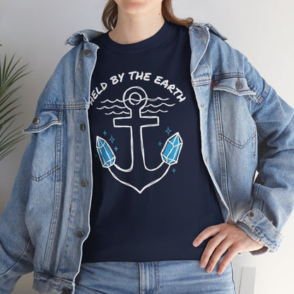 Held by the Earth Shirt | Classic Heavy Cotton Tee | Anchor Crystal Tee | Grounding Gift | Earth Energy Shirt - Spirit Stitch