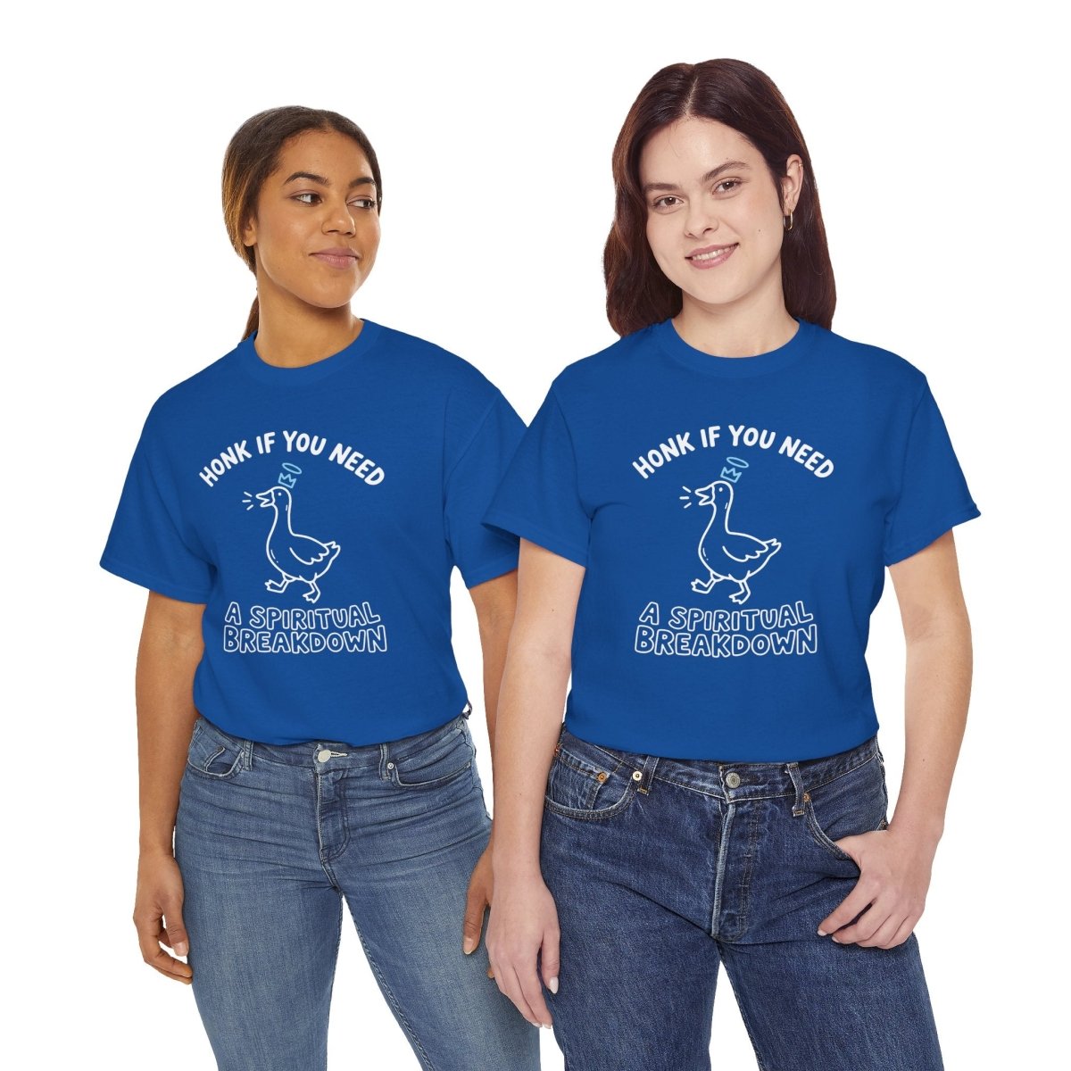 Honk If You Need a Spiritual Breakdown Shirt | Classic Heavy Cotton Tee | Funny Goose Tee | Sarcastic Spiritual Gift - Spirit Stitch