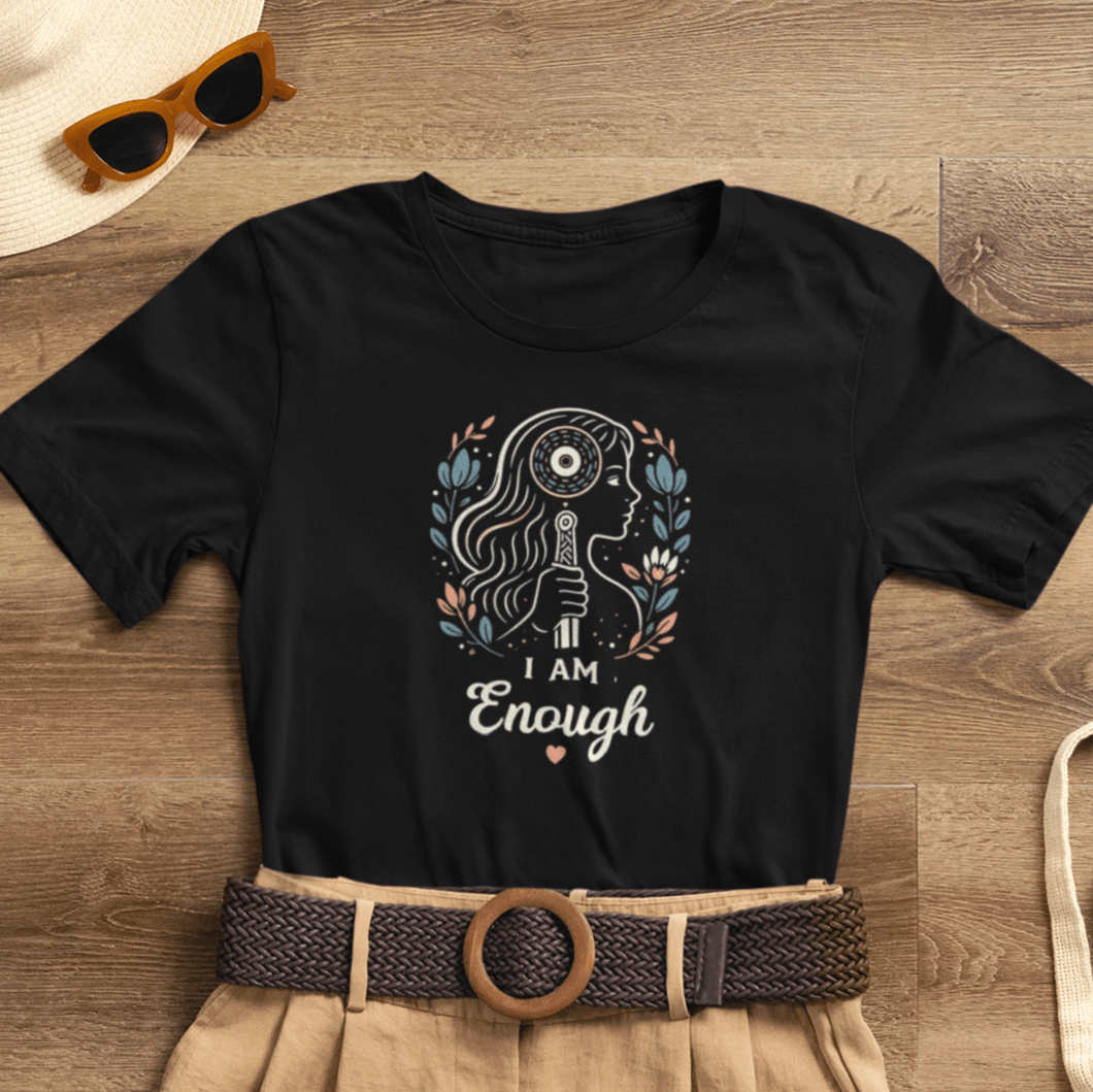 I Am Enough T-Shirt – Feminine Empowerment Affirmation Tee - Spirit Stitch