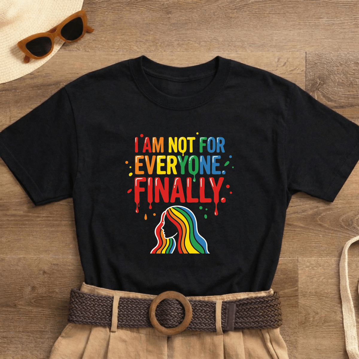 I Am Not for Everyone Finally Shirt | Classic Heavy Cotton Tee | Rainbow Empowerment Tee | Unapologetic Self Love Gift | Pride Shirt - Spirit Stitch