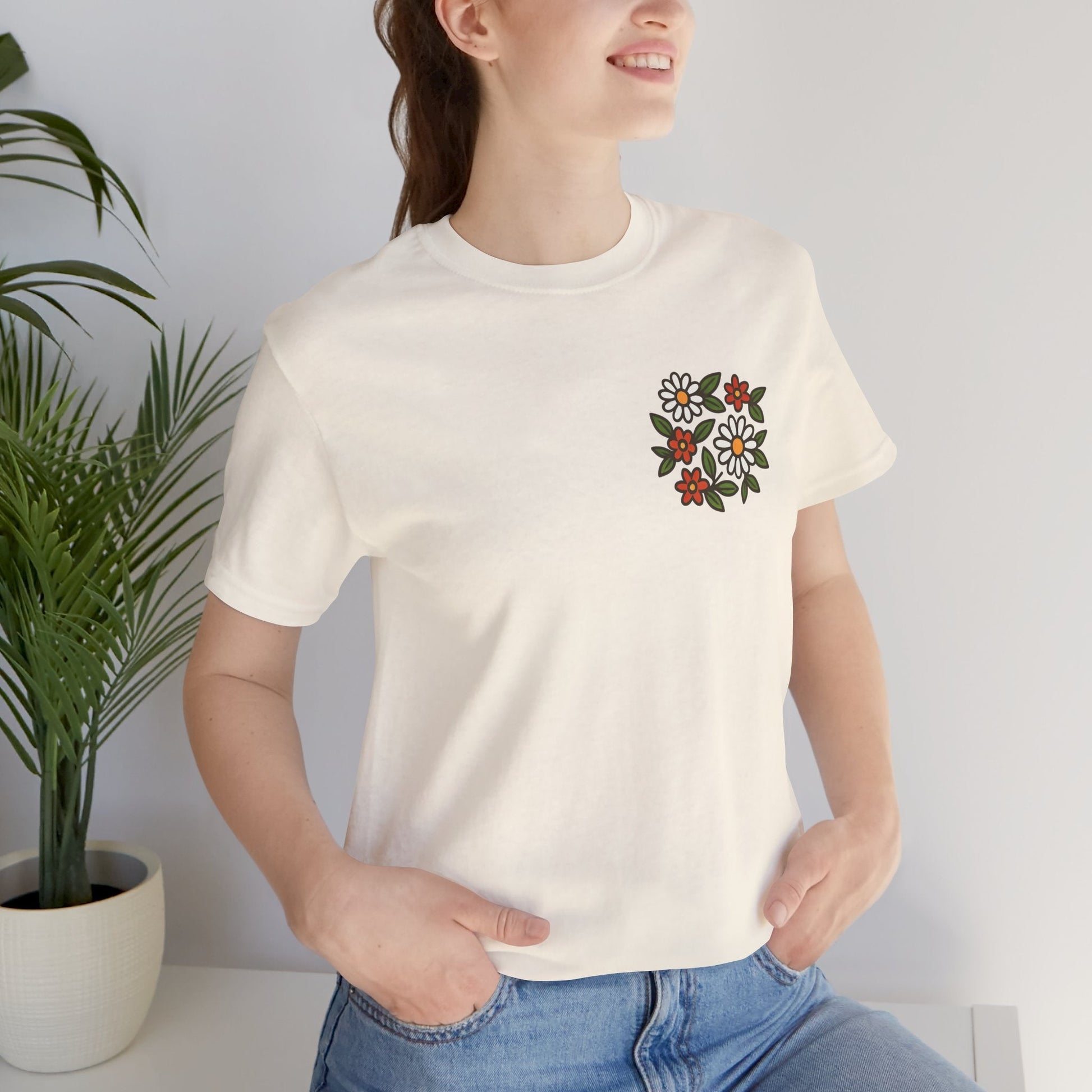 I Bite Back Sweetly Shirt – Front & Back Floral Graphic Tee with Sassy Quote - Spirit Stitch