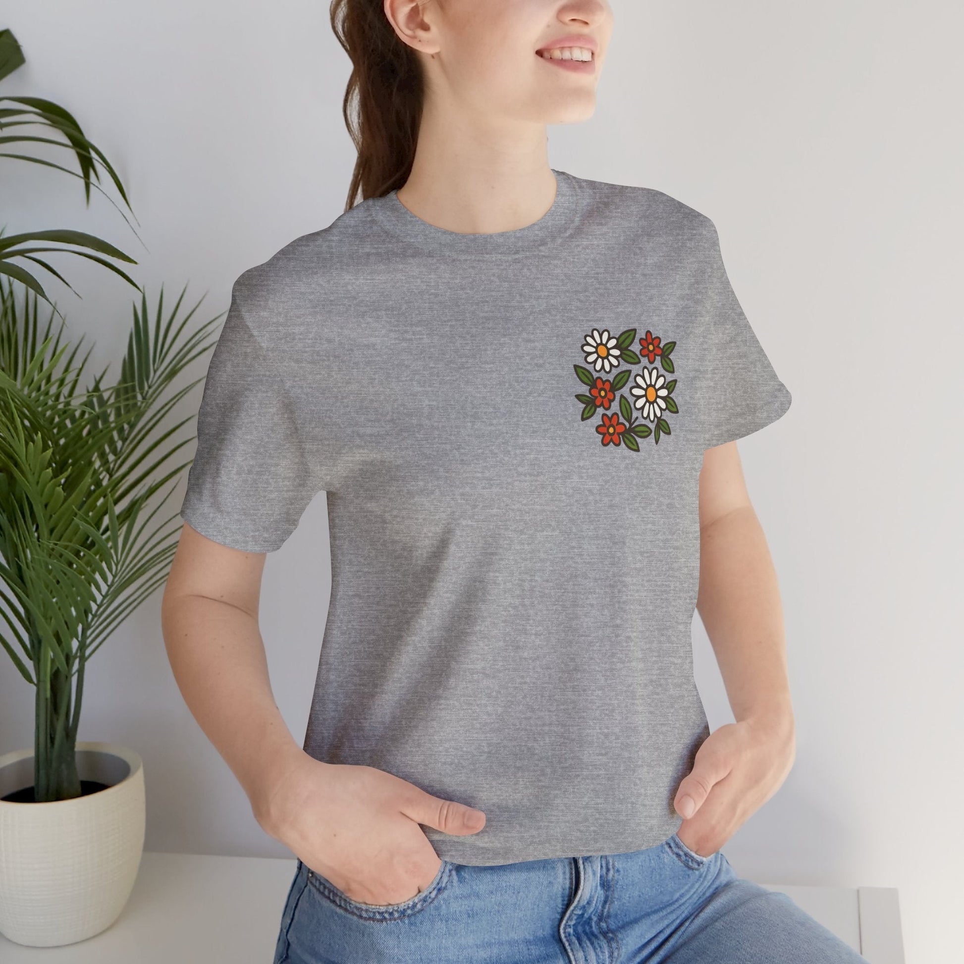 I Bite Back Sweetly Shirt – Front & Back Floral Graphic Tee with Sassy Quote - Spirit Stitch