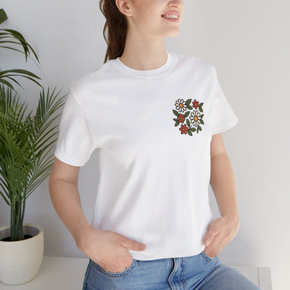 I Bite Back Sweetly Shirt – Front & Back Floral Graphic Tee with Sassy Quote - Spirit Stitch