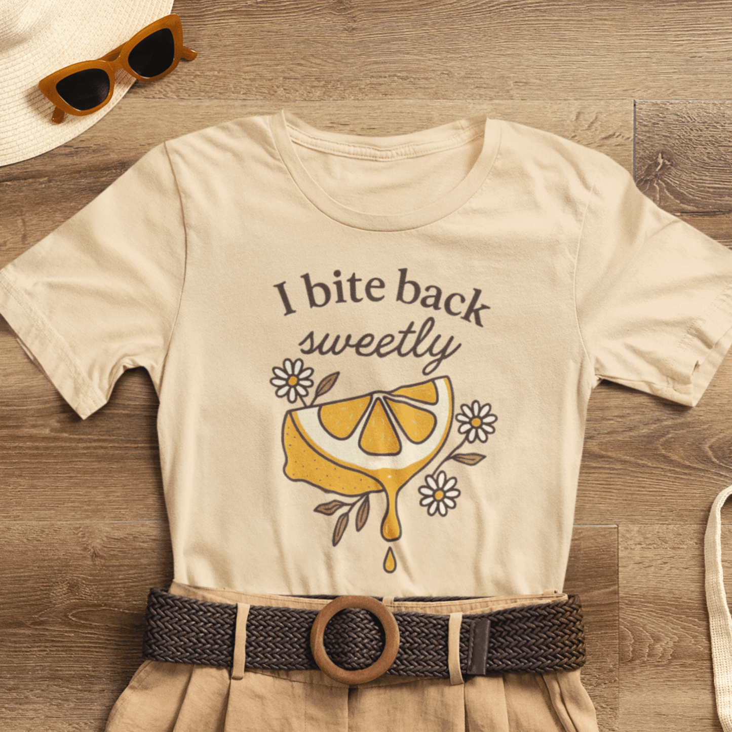 I Bite Back Sweetly T-Shirt – Citrus Sass with Soft Energy - Spirit Stitch