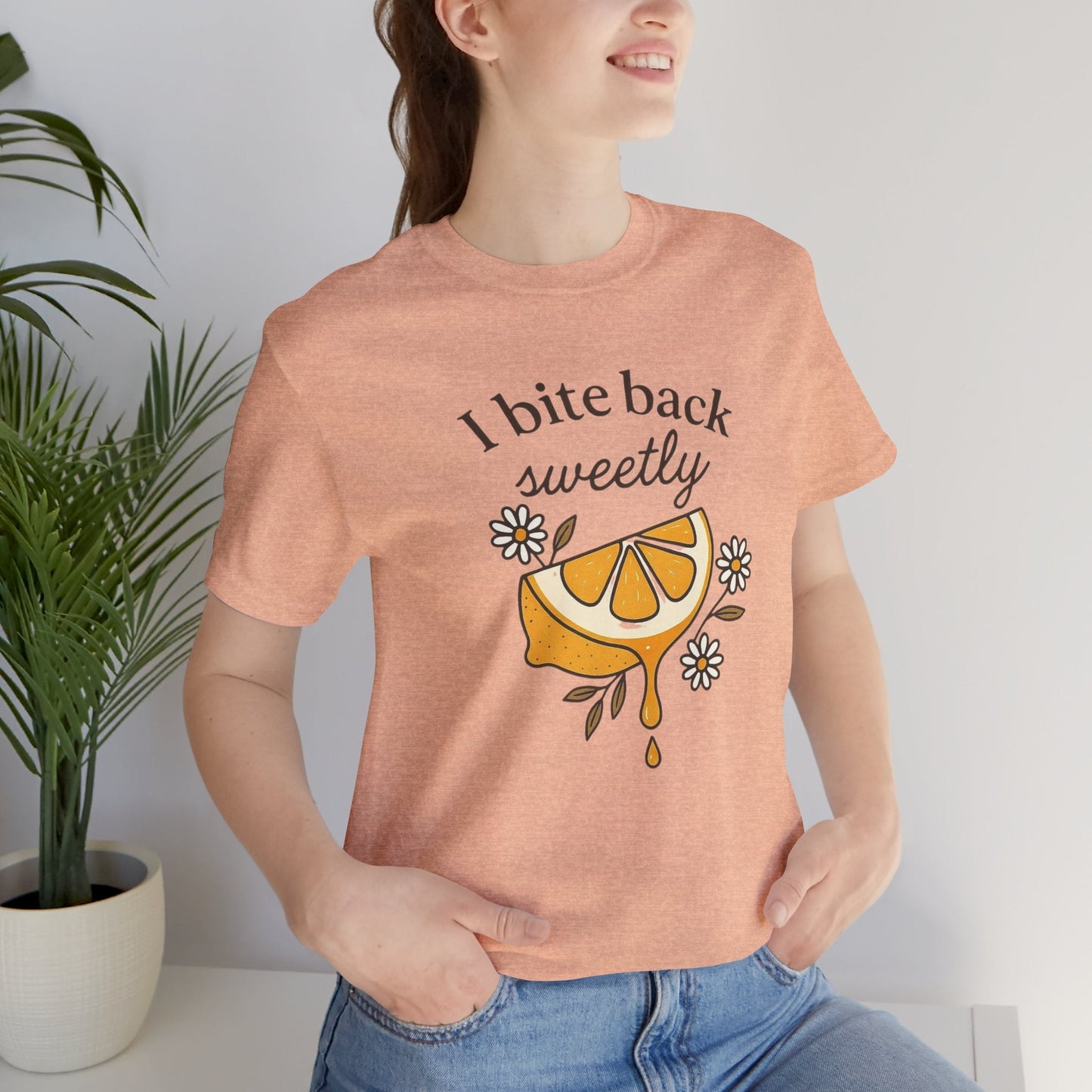 I Bite Back Sweetly T-Shirt – Citrus Sass with Soft Energy - Spirit Stitch