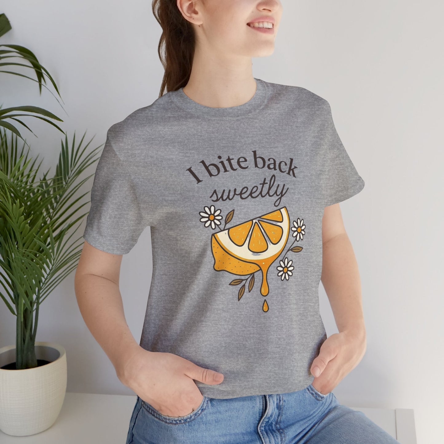 I Bite Back Sweetly T-Shirt – Citrus Sass with Soft Energy - Spirit Stitch