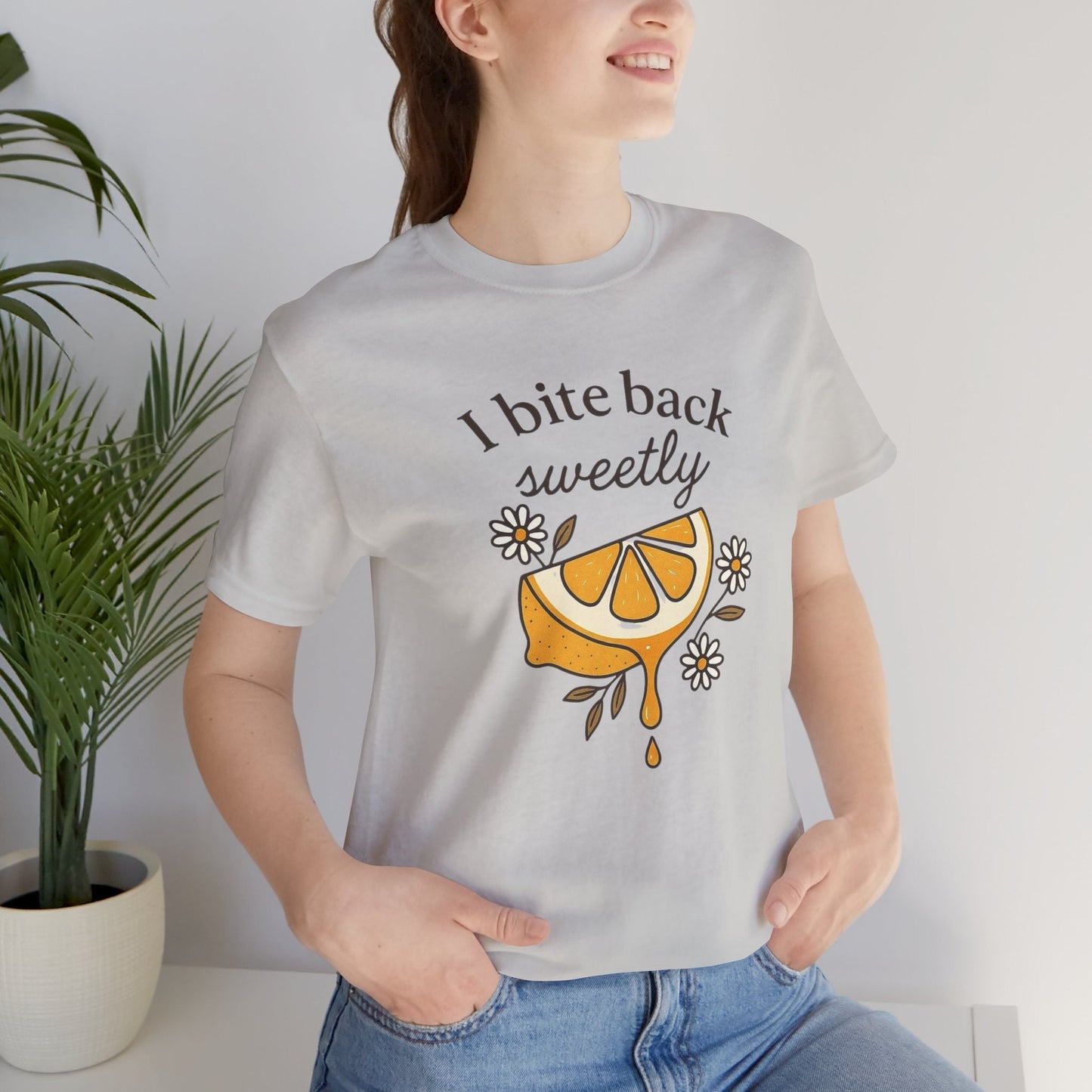 I Bite Back Sweetly T-Shirt – Citrus Sass with Soft Energy - Spirit Stitch