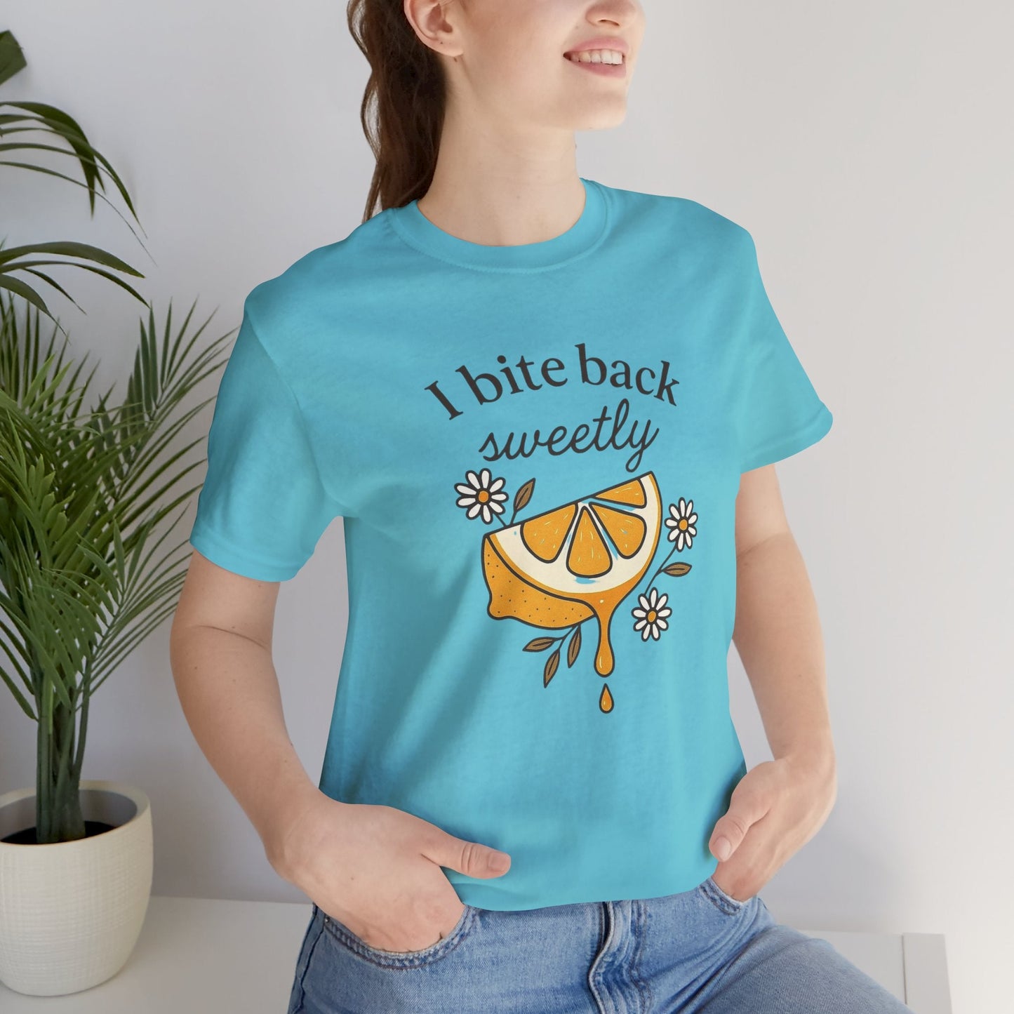 I Bite Back Sweetly T-Shirt – Citrus Sass with Soft Energy - Spirit Stitch