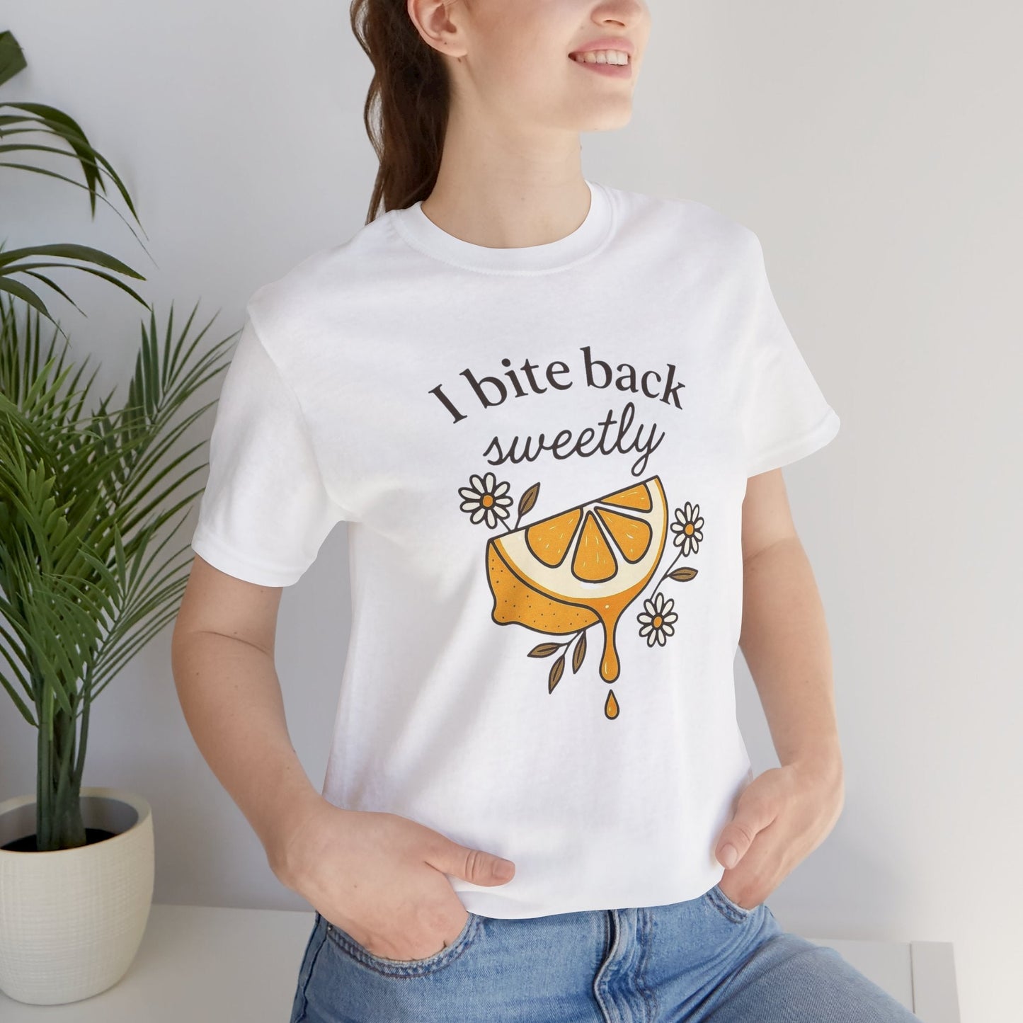 I Bite Back Sweetly T-Shirt – Citrus Sass with Soft Energy - Spirit Stitch