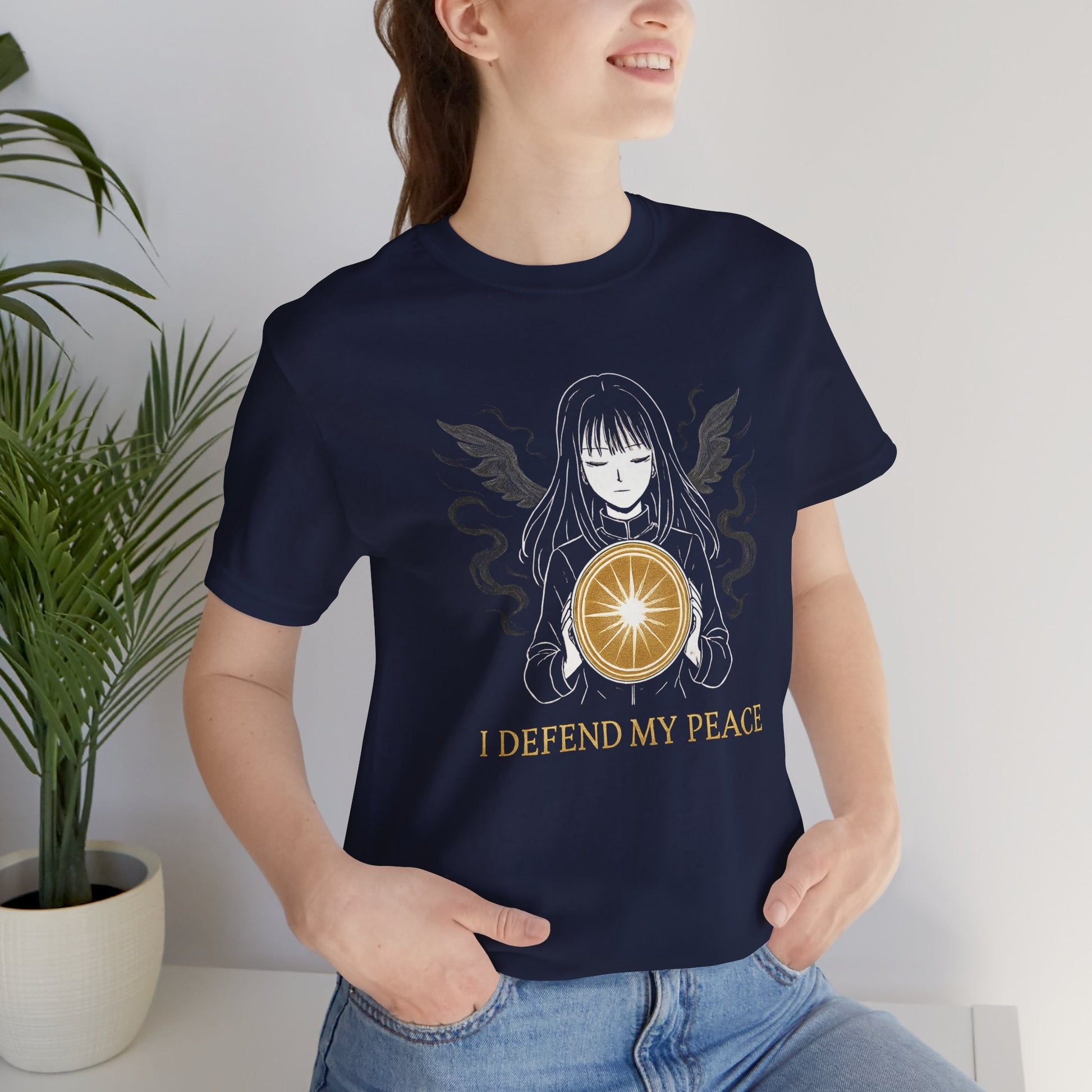 I Defend My Peace T-Shirt — Spiritual Gothic Girl Graphic Tee - Spirit Stitch