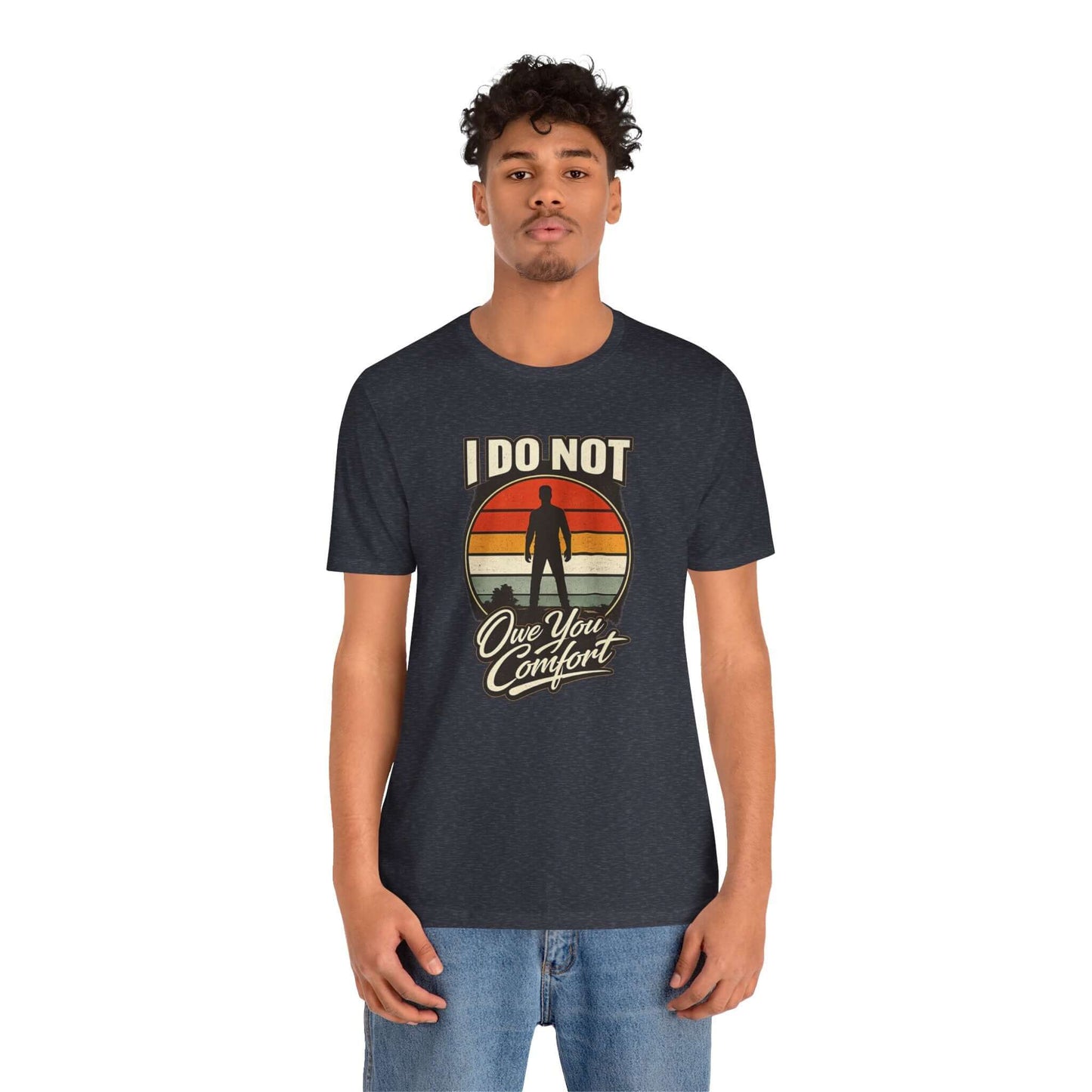 I Don’t Owe You Comfort Retro T-Shirt – Bold Boundaries Statement Tee - Spirit Stitch