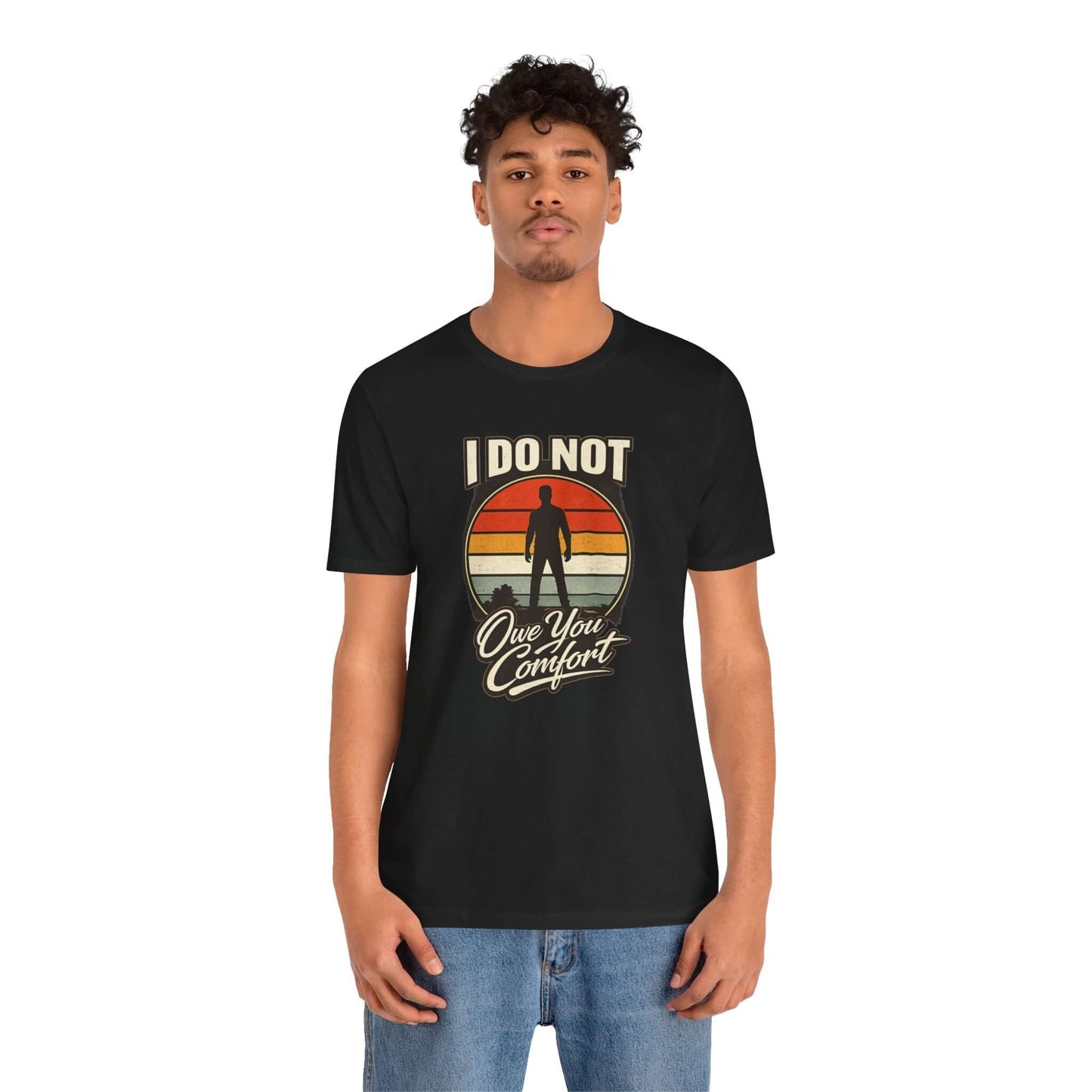 I Don’t Owe You Comfort Retro T-Shirt – Bold Boundaries Statement Tee - Spirit Stitch